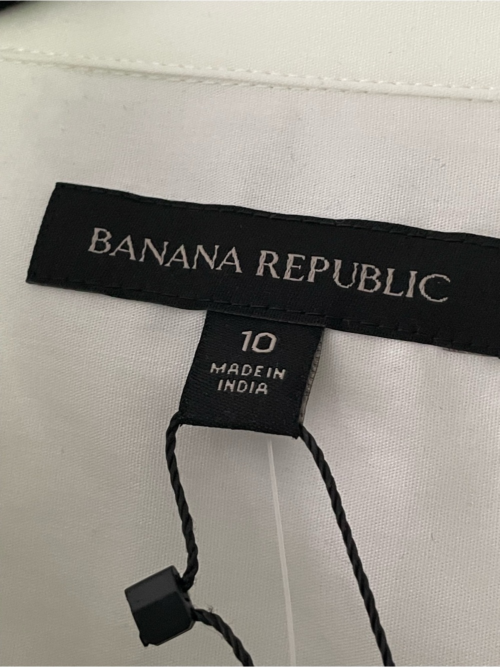 Banana Republic White Cotton Dress Shirt - Picture 3 of 5